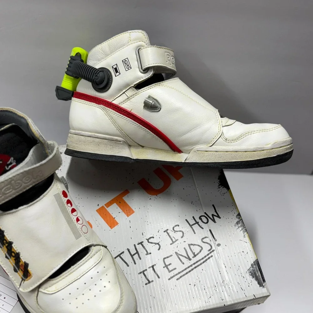 Reebok Ghostbusters Ghost Smashers White Red FY2106 Mens Size 9 Sneakers